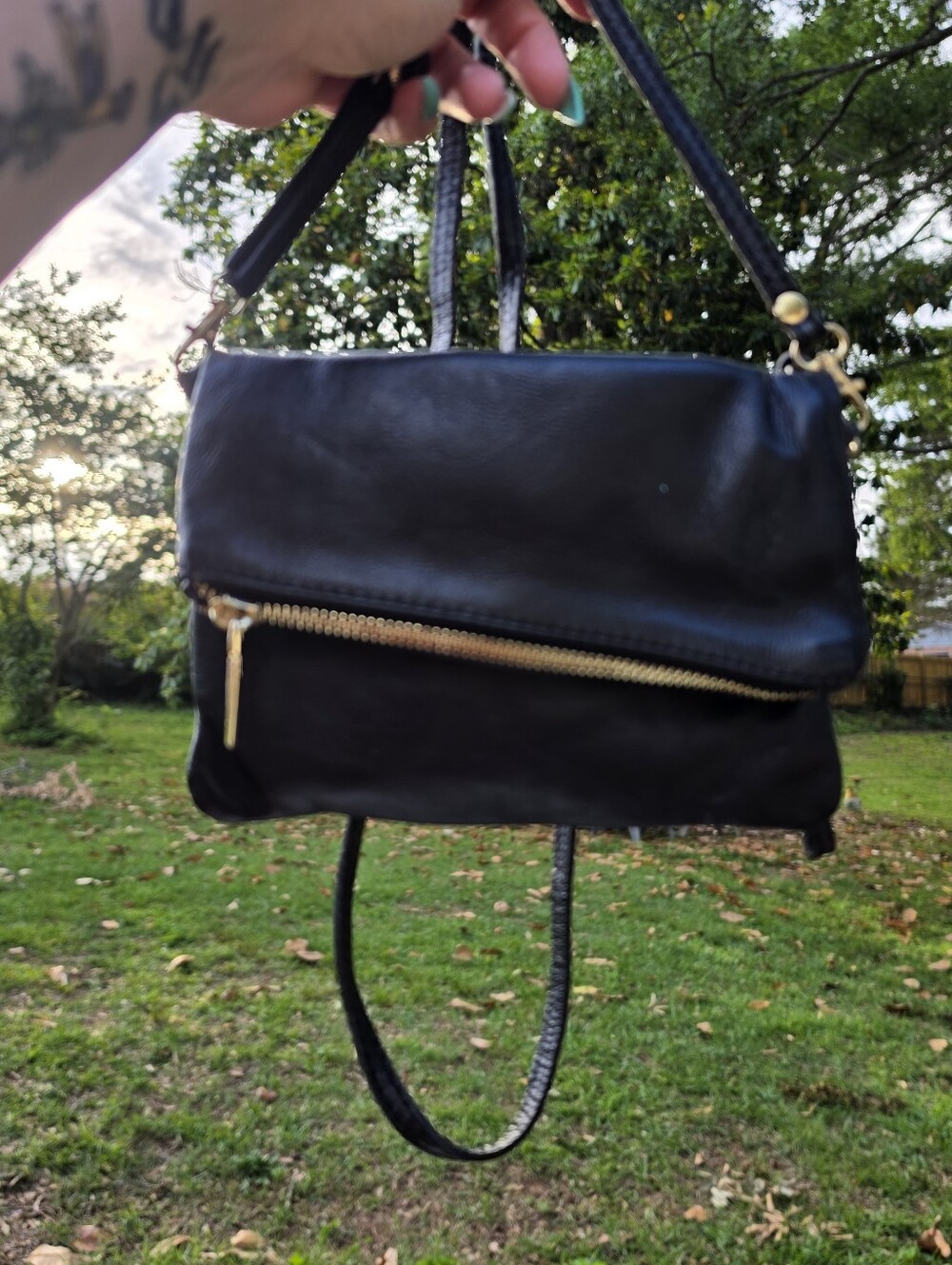 Borse In Pelle Leather Black Crossbody